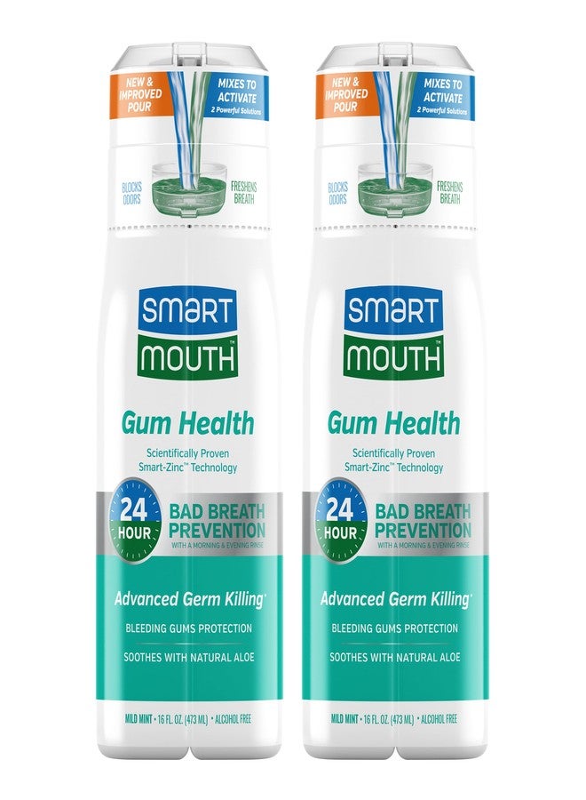 SmartMouth Gum Health Zinc Activated Breath Rinse 16oz, 2 Pack - Image 1